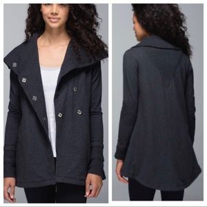Lululemon Dk Gray Gratitude Wrap Jacket Coat